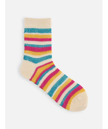 メッシュマルチボーダーショートソックス