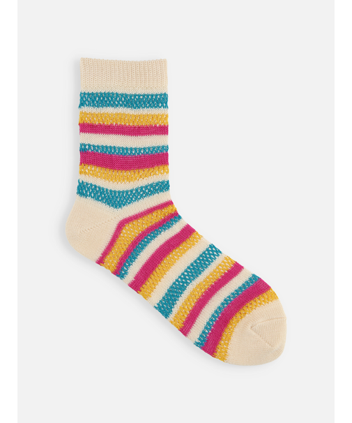 メッシュマルチボーダーショートソックス