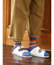 メッシュマルチボーダーショートソックス