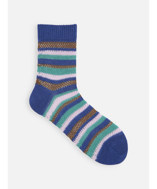 メッシュマルチボーダーショートソックス