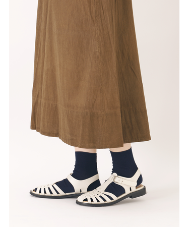 【最上級リネン】1×1リブショートソックス