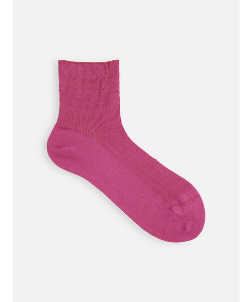 【最上級リネン】1×1リブショートソックス