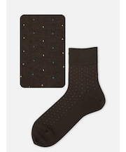 【Tabio MEN】綿麻ピンドットショートソックス