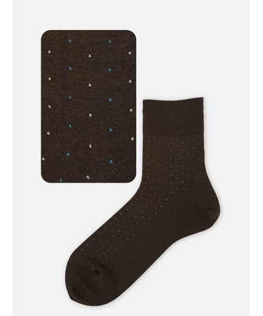 【Tabio MEN】綿麻ピンドットショートソックス