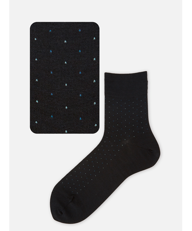 【Tabio MEN】綿麻ピンドットショートソックス