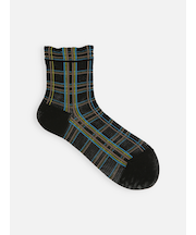 【冷感ドライ】メッシュチェックショートソックス