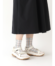 【冷感ドライ】メッシュチェックショートソックス