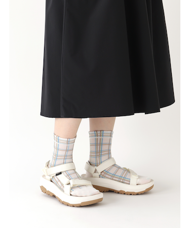 【冷感ドライ】メッシュチェックショートソックス