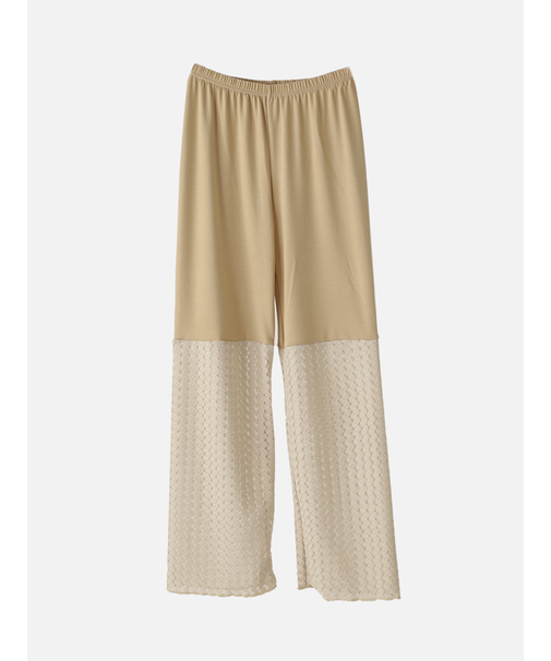 透かし編みリーフレースレギンス12分丈