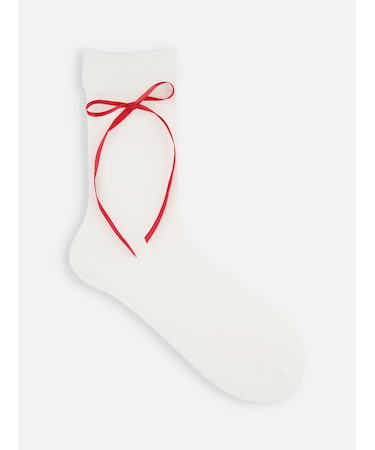 ロングサテンリボンソックス