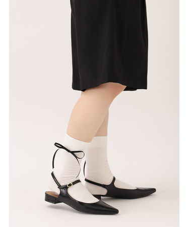 ロングサテンリボンソックス