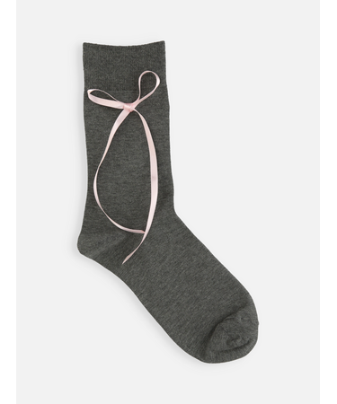 ロングサテンリボンソックス