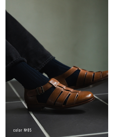 【Tabio MEN】綿麻リブレギュラーソックス