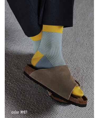 【Tabio MEN】千鳥柄JQショートソックス