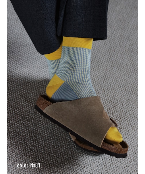 【Tabio MEN】千鳥柄JQショートソックス