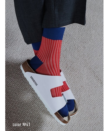 【Tabio MEN】国内JQストライプ柄ショートソックス