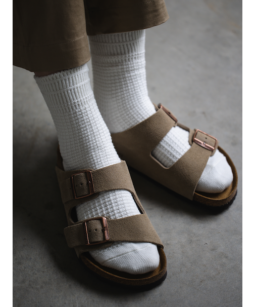 【Tabio MEN】ワッフルゴム長ショート丈ソックス