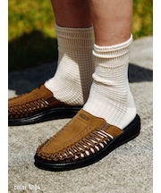 【Tabio MEN】ワッフルゴム長ショート丈ソックス