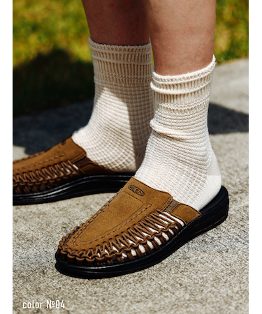 【Tabio MEN】ワッフルゴム長ショート丈ソックス