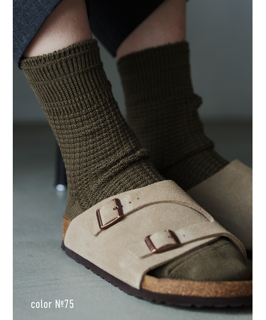 【Tabio MEN】ワッフルゴム長ショート丈ソックス