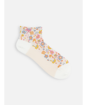 フロートボタニカル総柄ちょい長ショートソックス