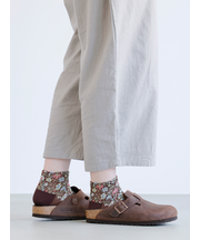 フロートボタニカル総柄ちょい長ショートソックス