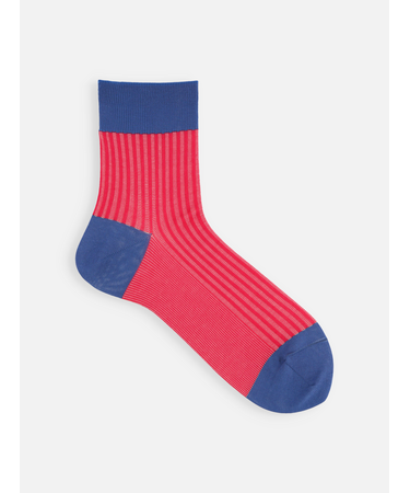 【Tabio MEN】国内JQストライプ柄ショートソックス(27.0～29.0cm)