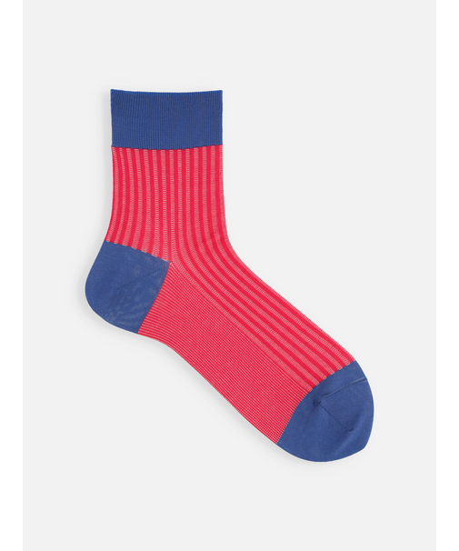 【Tabio MEN】国内JQストライプ柄ショートソックス(27.0～29.0cm)