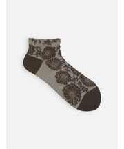 【ゴムくちソフト】お花フロートちょい長ショートソックス