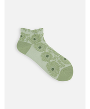 【ゴムくちソフト】お花フロートちょい長ショートソックス