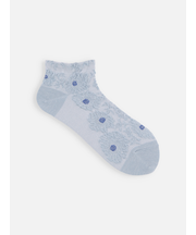 【ゴムくちソフト】お花フロートちょい長ショートソックス