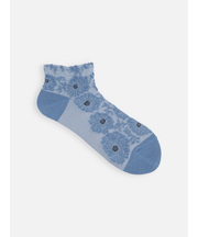 【ゴムくちソフト】お花フロートちょい長ショートソックス