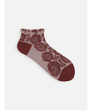 【ゴムくちソフト】お花フロートちょい長ショートソックス