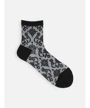 チュールダマスク柄ショートソックス