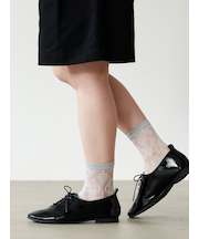 チュールダマスク柄ショートソックス