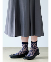 チュールダマスク柄ショートソックス