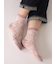 チュールダマスク柄ショートソックス