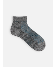 【Tabio MEN】綿麻ブロックメッシュショート丈ソックス