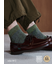 【Tabio MEN】綿麻ブロックメッシュショート丈ソックス