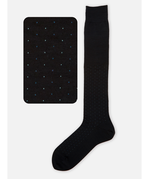 【Tabio MEN】綿麻ピンドットロングホーズ