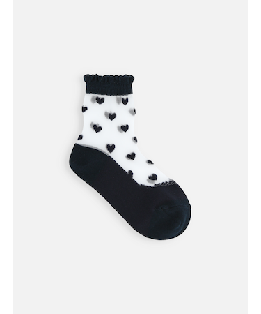 キッズ ハートシアーソックス19～21cm