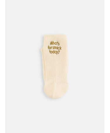 キッズ 今日のおやつは何？刺繍ソックス19～21cm