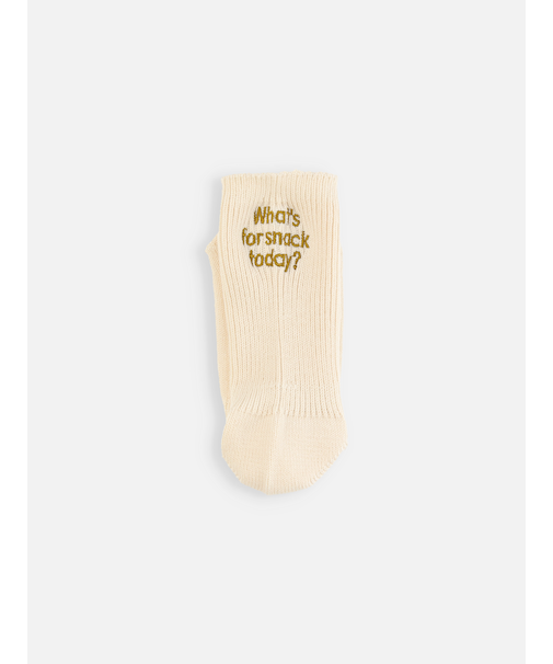キッズ 今日のおやつは何？刺繍ソックス19～21cm