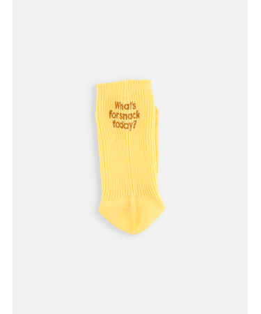 キッズ 今日のおやつは何？刺繍ソックス19～21cm
