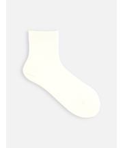 綿混2×2リブショートソックス