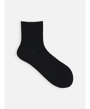 綿混2×2リブショートソックス