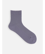 綿混2×2リブショートソックス