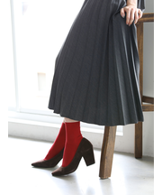 綿混2×2リブショートソックス