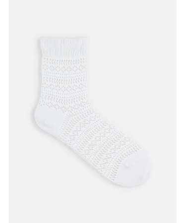 ボーダーメッシュショートソックス