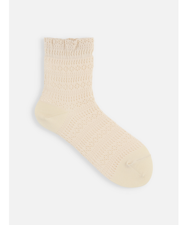 ボーダーメッシュショートソックス